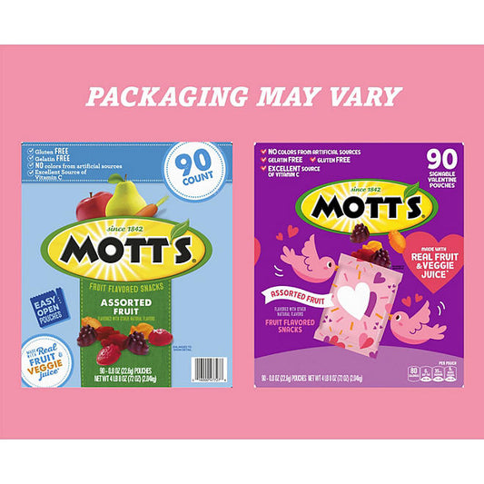 Mott's Assorted Fruit Flavored Snacks, 0.8 oz., 90 pk.