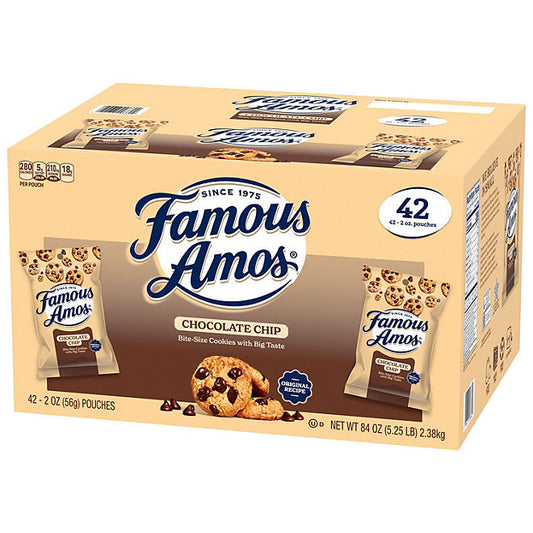 Famous Amos Chocolate Chip Cookies, 2 oz., 42 pk.