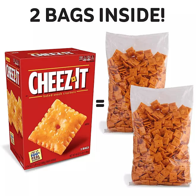 Cheez-It Original Baked Snack Crackers – 24 oz (2 Pack) 🧀🔥