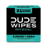 DUDE XL Flushable Wipes, Mint Chill, 8 ct., 400 wipes