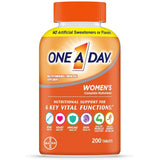 ONE A DAY Womens Complete Daily Multivitamin with Vitamin A, B , C, D, and E, Calcium and Magnesium, Immune Health Support, 200 Count