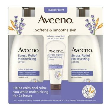 Aveeno Stress Relief Body Lotion, 3 pk.