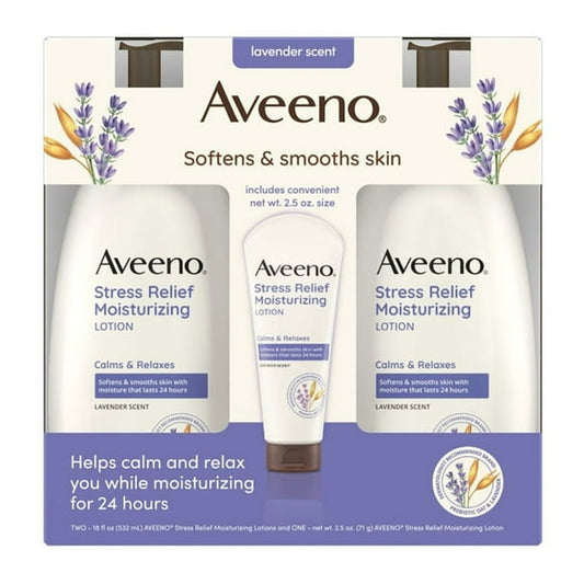 Aveeno Stress Relief Body Lotion, 3 pk.