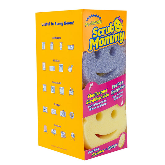 Scrub Mommy Dual‑Sided Sponges 6‑Count (Multiple Colors) – FlexTexture & ResoFoam, Scratch‑Free, Odor & Stain Resistant
