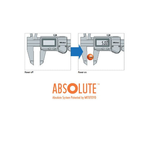 Mitutoyo America 500-196-30 Digimatic Caliper Without Output, 6" Rang, 1" Height, 1" Wide, 1" Length, Borosilicate Glass