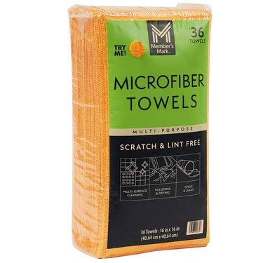Member's Mark Microfiber Towels, 16" x 16", 36 ct., Choose Color