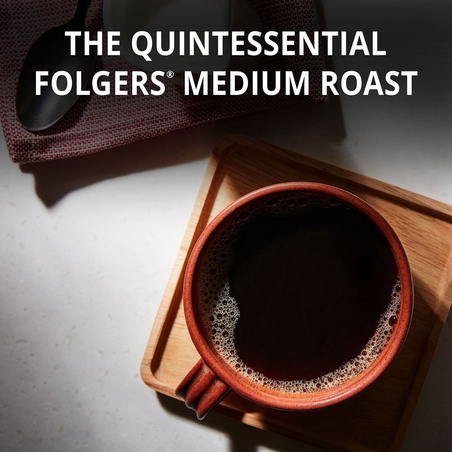 Folgers Classic Medium Roast Ground Coffee – Rich & Smooth Flavor, AromaSeal Canister, Kosher, 43.5 oz