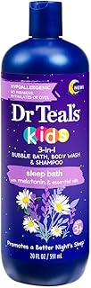 Dr Teal`s Kids 3-in-1 Bubble Bath, Body Wash & Shampoo Sleep Bath (1) 20 Fluid Ounce Bottle