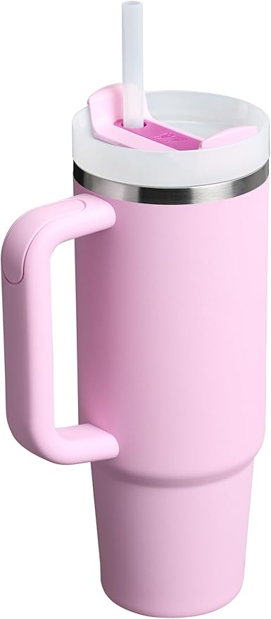 Stanley Quencher H2.0 30 oz Tumbler – Cherry Blossom Vacuum-Insulated Stainless Steel with Handle, Straw & FlowState™ 3‑Position Lid