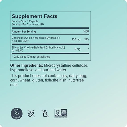 BioSil Collagen Booster Supplement β 120 Capsules β Patented ch-OSA Activator for Skin, Hair, Nails & Joints β Supports Natural Collagen Production β 60-Day Supply