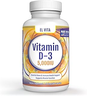 Vitamin D3 5000 IU (125 mcg) – High Potency Immune & Bone Support | 90 Vegetable Capsules