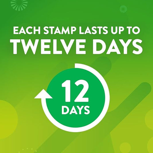 Scrubbing Bubbles Fresh Gel Toilet Bowl Cleaning Stamps – Rainshower Scent, 1 Dispenser with 6 Gel Stamps