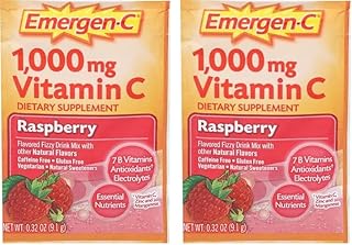 Alacer Raspberry Emergen C Packet, 0.32 OZ (Pack of 2)