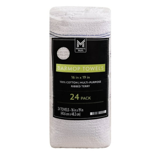 Member's Mark Cotton Bar Mop Towels, 16" x 19", 24 ct.