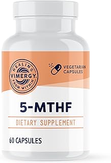 Vimergy 5-MTHF Capsules– Supports Brain & Cardiovascular Health* – Promotes Energy Production* – Kosher, Vegan & Gluten-Free – (60 ct.)