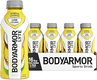 LYTE Sports Drink Low-Calorie Sports Beverage, Tropical Coconut, Coconut Water Hydration, Natural Flavors With Vitamins, Potassium-Packed Electrolytes, Perfect For Athletes, 16 Fl Oz (Pack of 12)