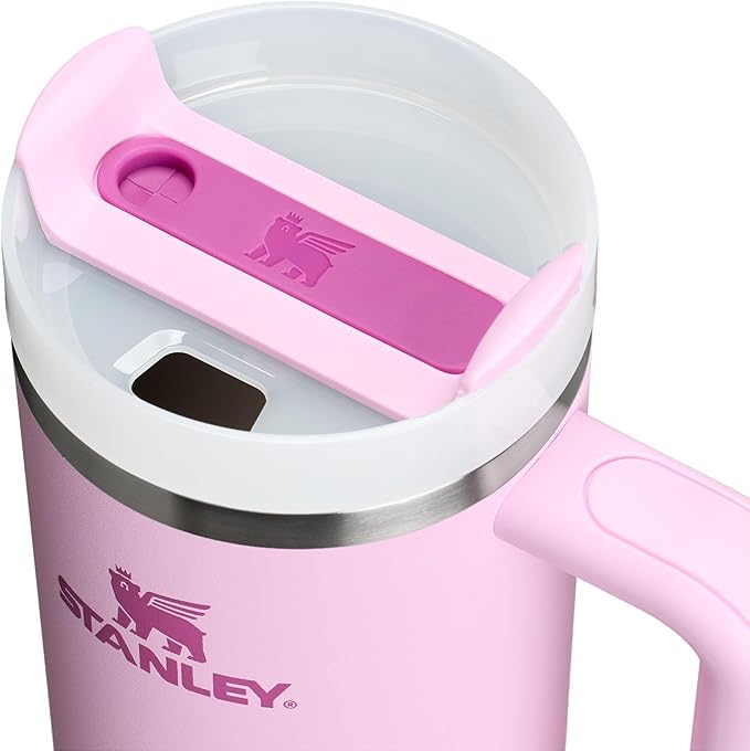 Stanley Quencher H2.0 30 oz Tumbler – Cherry Blossom Vacuum-Insulated Stainless Steel with Handle, Straw & FlowState™ 3‑Position Lid