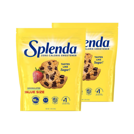 Splenda Zero Calorie Sweetener – Granulated Sugar Substitute Resealable Twin Pack, 25.22 oz 💛🍬