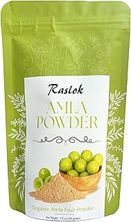 Raslok Amla Powder (Amla Fruit Powder) | High in Vitamin C, antioxidants, Energy booster | Wild Amla Berries Powder (3.52 Oz)