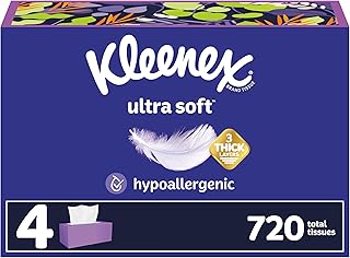 Kleenex Lotion Facial Tissues with Coconut Oil, 3 Flat Boxes, 120 Tissues Per Box, 3-Ply