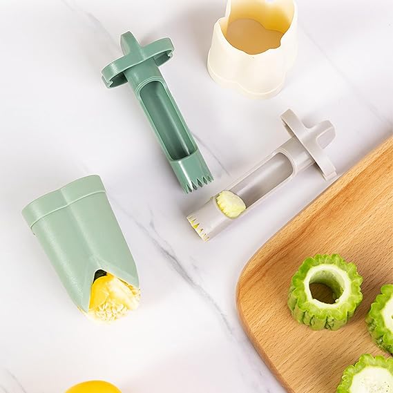 Pepper Seed Corer Remover – 2025 Upgraded 2‑in‑1 Bell Pepper Cutter & Deseeder, Kitchen Prep Made Fast & Efficient (Green)