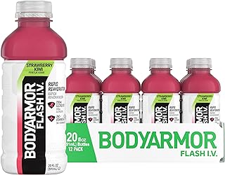 Flash I.V. Electrolyte Beverage, Strawberry Kiwi, 20 Fl Oz (Pack of 12)