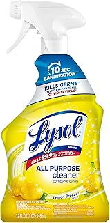 Lysol All-Purpose Cleaner, Sanitizing and Disinfecting Spray, To Clean and Deodorize, Lemon Breeze Scent, 32oz