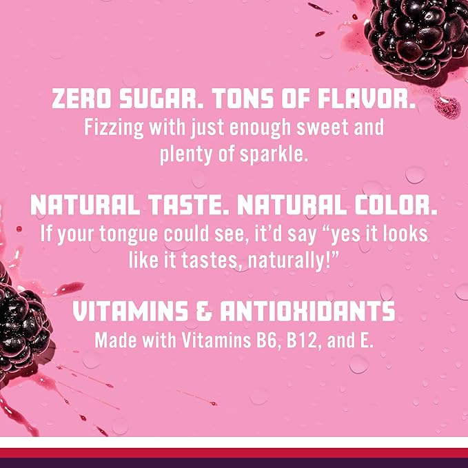 Sparkling Ice Black Raspberry – 12‑Pack Zero Sugar Sparkling Water with Vitamins & Antioxidants, 17 fl oz Bottles