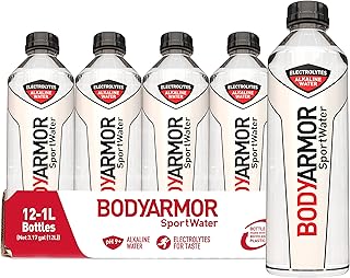 SportWater Alkaline Water, Superior Hydration, High Alkaline Water pH 9+, Electrolytes, Perfect for your Active Lifestyle, 1 Liter (Pack of 12)