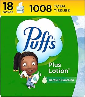Puffs Plus Lotion with Vicks Facial Tissues, 4 Cubes, 48 Tissues per Box