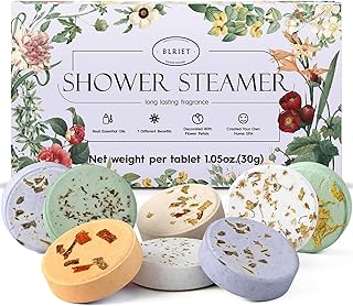 Shower Steamers Aromatherapy BLRIET 8 Pack Gifts for Women Mom, Valentines Day Gifts for Her Stress Relief Home Spa, Birthday Gift Lavender Natural Essential Oil Self Care Relaxation Shower Bombs Teen