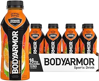Sports Drink Sports Beverage, Orange Mango, Natural Flavors With Vitamins, Potassium-Packed Electrolytes, No Preservatives, Perfect For Athletes, 16 Fl Oz (Pack of 12)