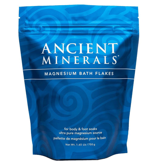 Ancient Minerals Magnesium Bath Flakes of Pure Genuine Zechstein Chloride - Resealable Magnesium Supplement Bag That Will Outperform Leading Epsom Salts 1.65 lbs