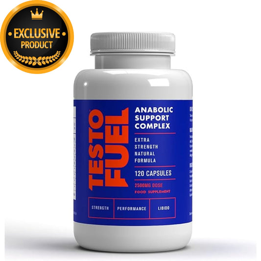 TestoFuel Testosterone Booster – D-Aspartic Acid, Zinc, Magnesium, Vitamin D – Energy, Strength & Stamina Support – 120 Capsules