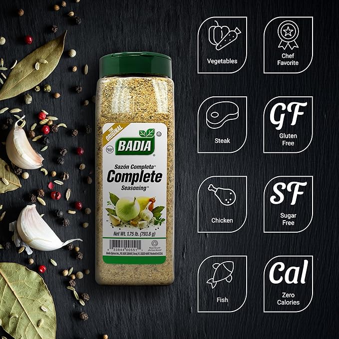 Badia Complete Seasoning – The Original Sazón Completa, 1.75 lb Bottle | All-Purpose Latin Flavor Blend