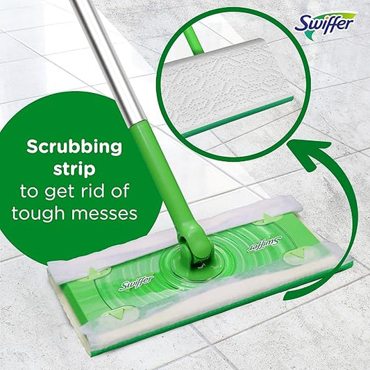 Swiffer Sweeper Wet Mopping Cloths – 24 Count Floor Cleaning Pads with Open-Window Fresh Scent | Safe for Hardwood, Tile & Laminate Floors
