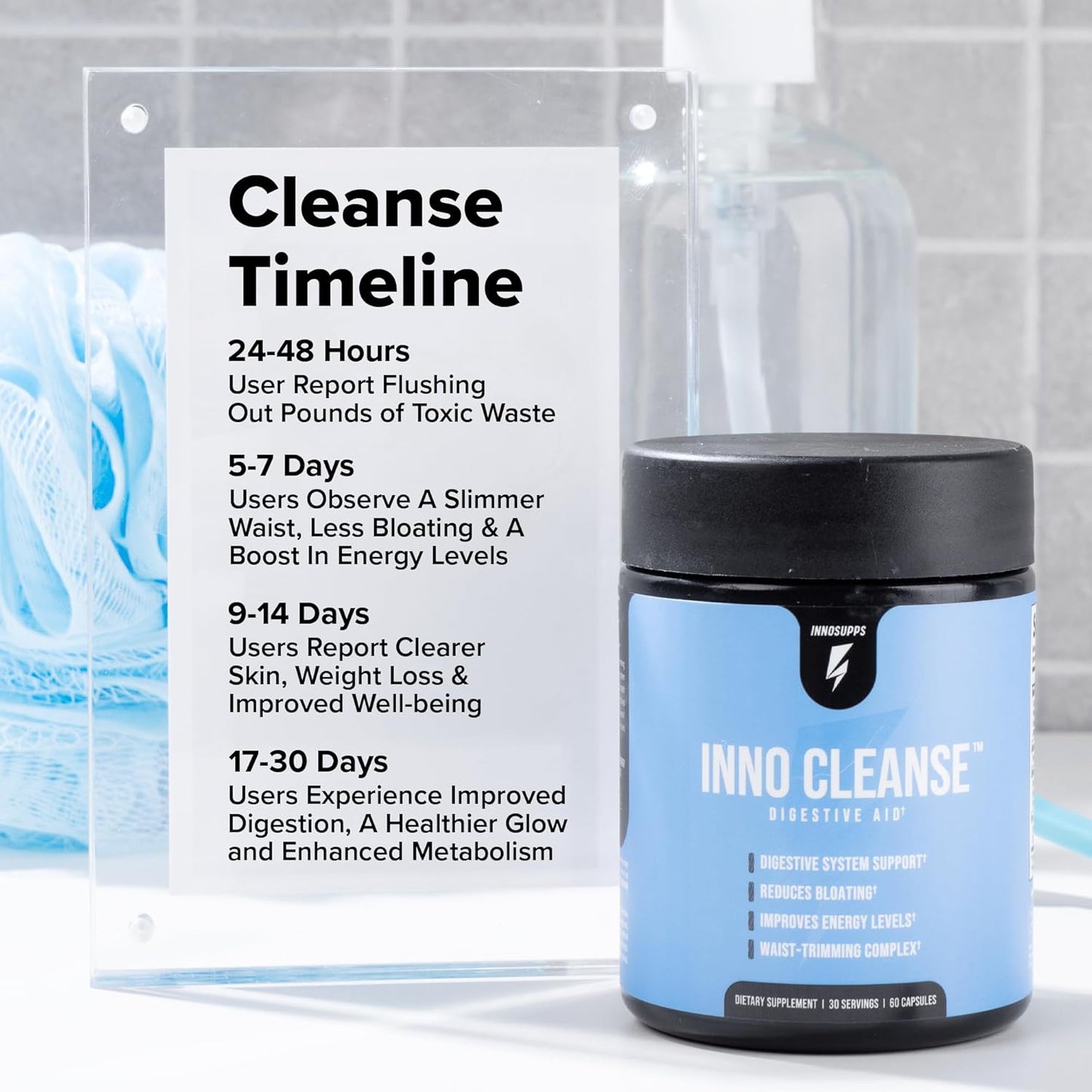 Inno Cleanse – Waist Trimming Complex | Digestive Support, Bloating Relief & Natural Detox | Vegan-Friendly