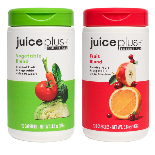 Juice Plus+ Fruit & Vegetable Blend – 2 Bottles (120 Capsules Each) | Whole Food Nutrition from 30+ Fruits & Vegetables