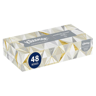 Kleenex Professional Facial Tissue – Bulk Pack (48 Boxes, 6,000 Tissues)