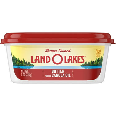 Land O Lakes Butter with Canola Oil, Spreadable, 8 oz Tub
