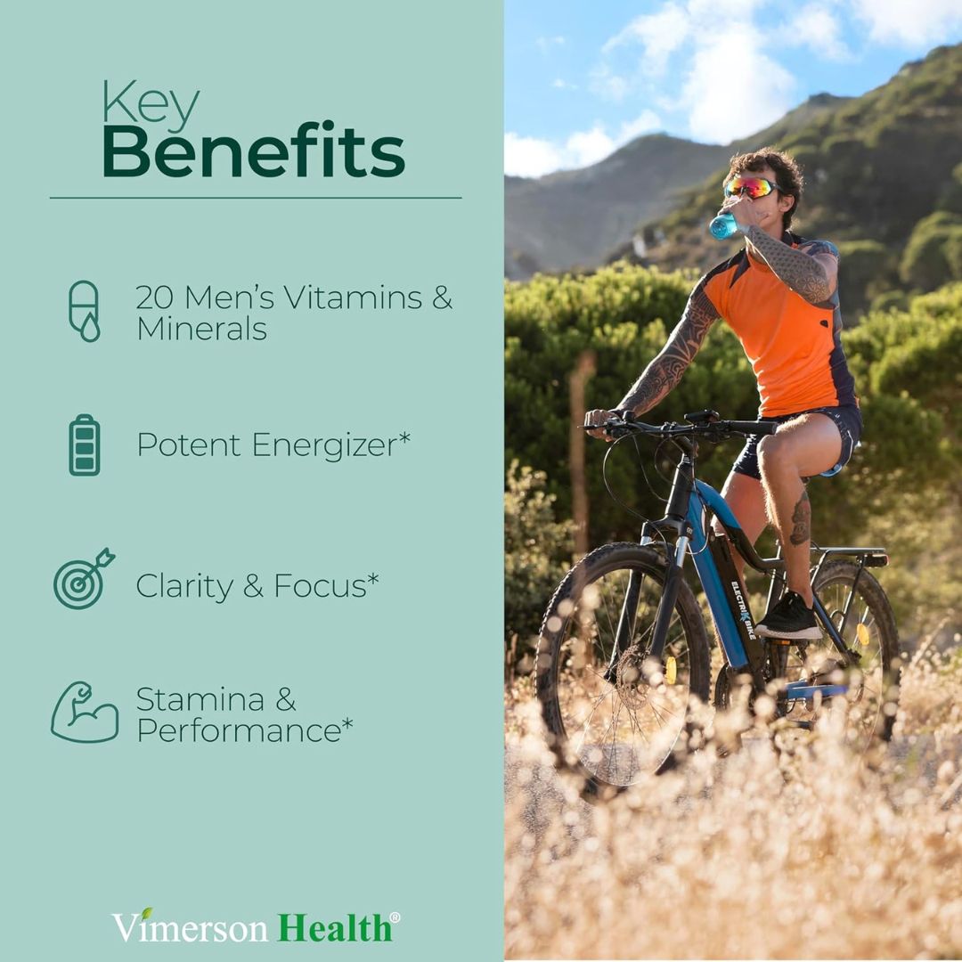 Multivitamin for Men - Daily Mens Multivitamins & Multiminerals with Vitamin A, C, D, E, B12, Zinc & More Essential Vitamins for Men - Mens Vitamins for Energy, Focus, and Mens Health. 60 Capsules