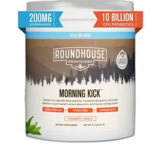 Morning Kick Greens Superfood Powder Supplement – Strawberry Lemonade Flavor by Chuck Norris 🌿🍓🍋