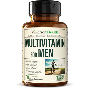 Multivitamin for Men - Daily Mens Multivitamins & Multiminerals with Vitamin A, C, D, E, B12, Zinc & More Essential Vitamins for Men - Mens Vitamins for Energy, Focus, and Mens Health. 60 Capsules