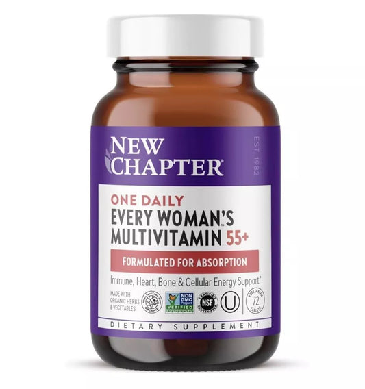 New Chapter Every Woman’s One Daily 55+ – 90‑Count Vegetarian Multivitamin for Women 55+