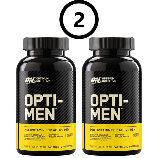 (PACK OF 2) Optimum Nutrition Opti-Men Daily Multivitamin for Men – 240 Tablets (80-Day Supply) | Immune Support with Amino Acids