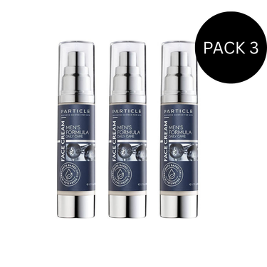 Particle 6‑in‑1 Anti‑Aging Face Cream for Men – Hyaluronic & Lactic Acid Moisturizer – Reduces Dark Spots, Eye Bags & Wrinkles – 1.7 oz (Pack of 3)