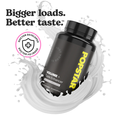 POPSTAR Semen Volume Supplement – 120 Vegan Capsules for Men’s Semen Health, Taste & Volume