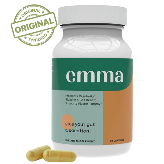 EMMA Gut Health Supplement – Gas, Bloating Relief, Constipation & Leaky Gut Repair – 60 Capsules