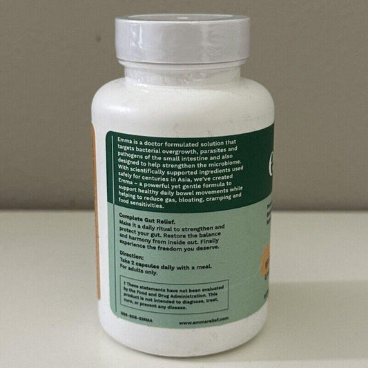 EMMA Gut Health Supplement – Gas, Bloating Relief, Constipation & Leaky Gut Repair – 60 Capsules