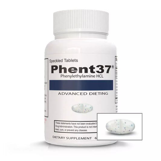 Phent37 60‑Tablet Fat Burner – Premium Phenylethylamine HCl Metabolism & Appetite Control Supplement